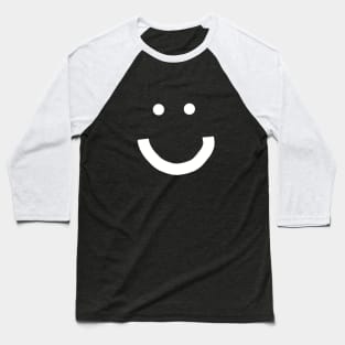 Express Yourself Minimal Happy Smiley Face Baseball T-Shirt